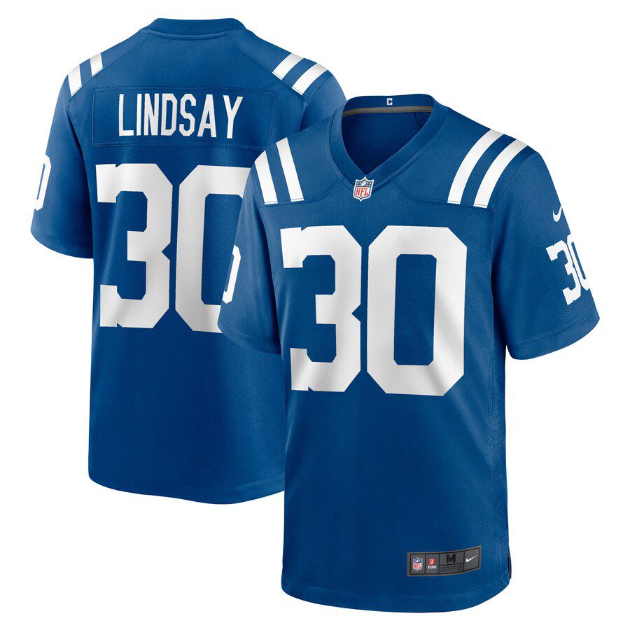 Men Indianapolis Colts #30 Phillip Lindsay Nike Royal Game Player NFL Jersey